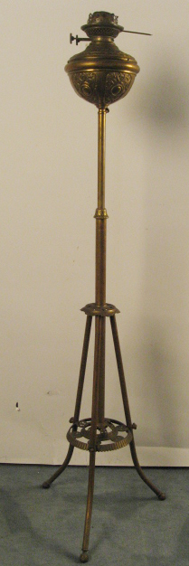 Appraisal: A th C Aesthetic Movement Brass Piano Lamp having a