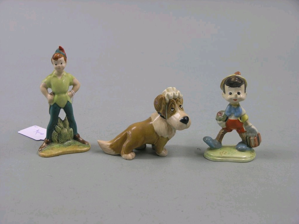 Appraisal: Beswick Walt Disney characters Peter Pan and Pinocchio both wood