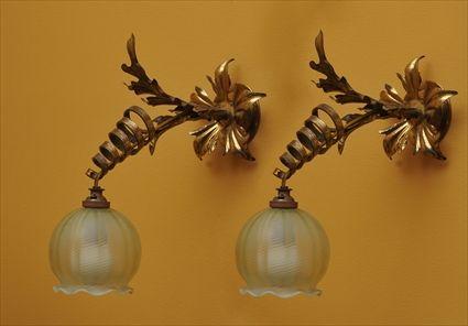 Appraisal: PAIR OF W A S BENSON ELECTRIC SINGLE-LIGHT WALL SCONCES