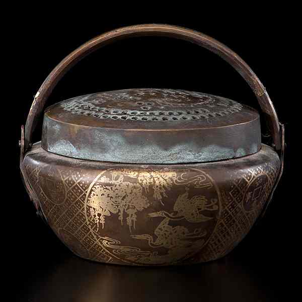 Appraisal: Chinese Brass Hand-warmer Chinese th century A lidded brass hand-warmer