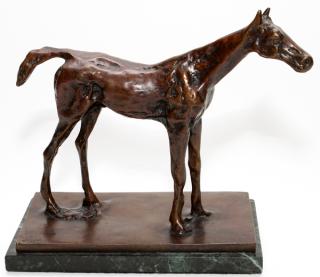 Appraisal: AFTER DEGAS BRONZE SCULPTURE AFTER DEGAS BRONZE SCULPTURE H W