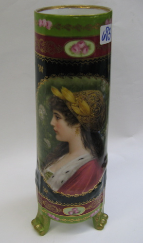 Appraisal: IMPERIAL CROWN CHINA PORCELAIN PORTRAIT VASE hand painted bust of