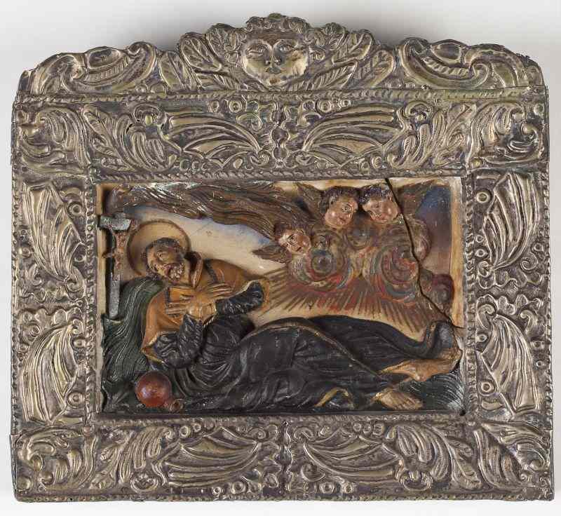 Appraisal: Italian Plaque ''Ecstasy of Saint Dominic''likely th century the central