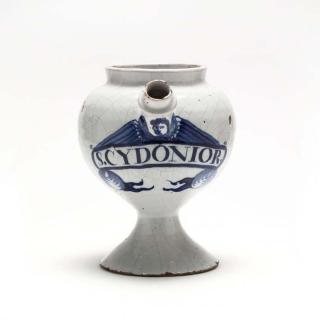 Appraisal: A Tin Glazed Syrup Jar probably English early th century