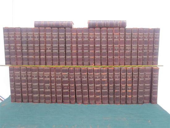 Appraisal: LARGE TH C EDITION OF HONORE DE BALZAC LEATHERBOUND BOOKS