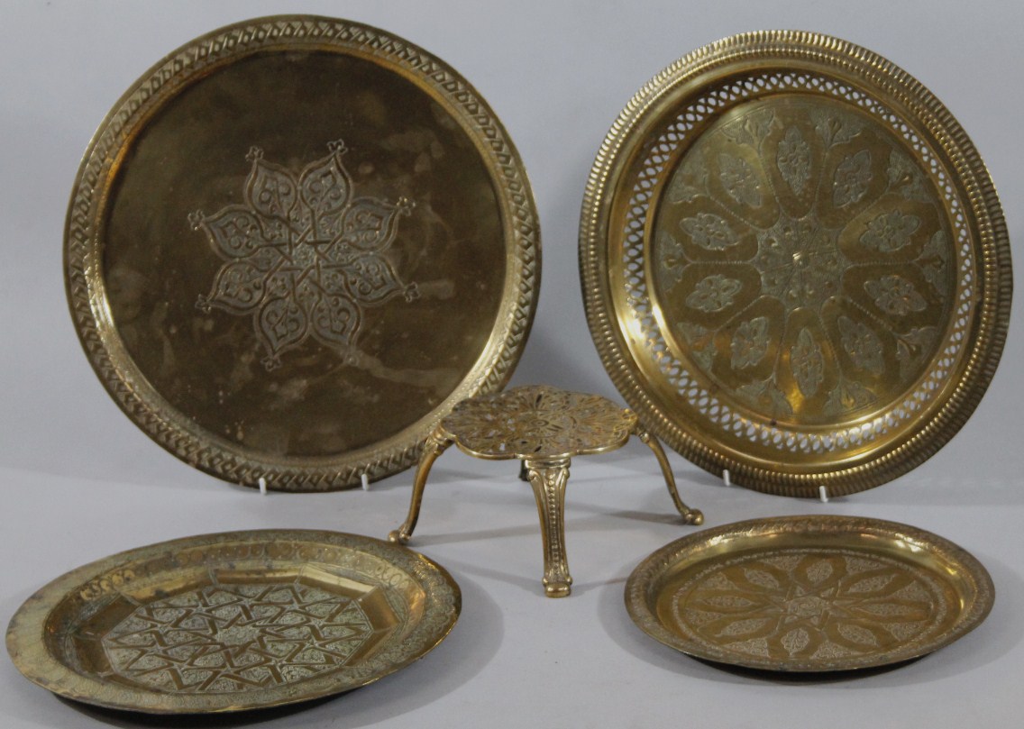 Appraisal: Various late thC and other middle eastern brassware to include