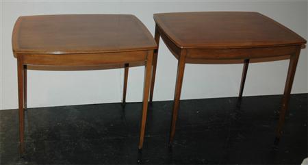 Appraisal: Pair of George III Style Fruitwood Side Tables Estimate nbsp