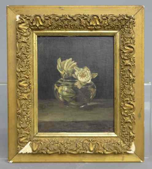 Appraisal: th c oil on panel still life signed ''LAR Feb