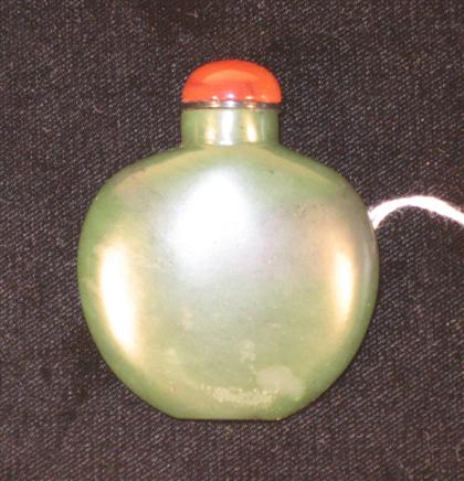 Appraisal: Chinese spinach jade snuff bottle th century