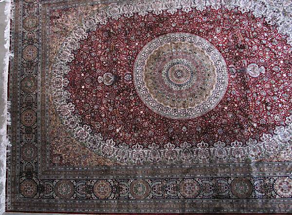 Appraisal: A Kashan style carpet size approximately ft x ft