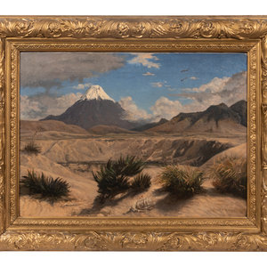 Appraisal: Harvey Otis Young American - Desert Landscape oil on canvas