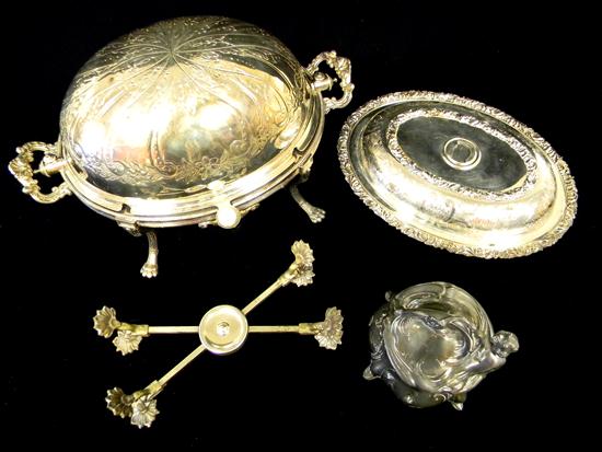 Appraisal: Silver plate four pieces W B Mfg Co Art Nouveau