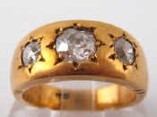 Appraisal: An carat gold stone old brilliant cut diamond ring one