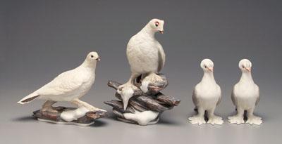 Appraisal: Four Boehm bird figurines ptarmigans on snowy rocks both bases