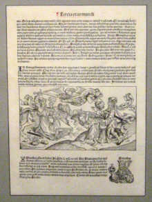 Appraisal: A framed page believed to be from The Nuremberg Chronicles