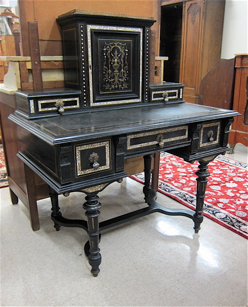 Appraisal: LOUIS XVI STYLE INLAID AND EBONIZED WRITING DESK Vienna Austria