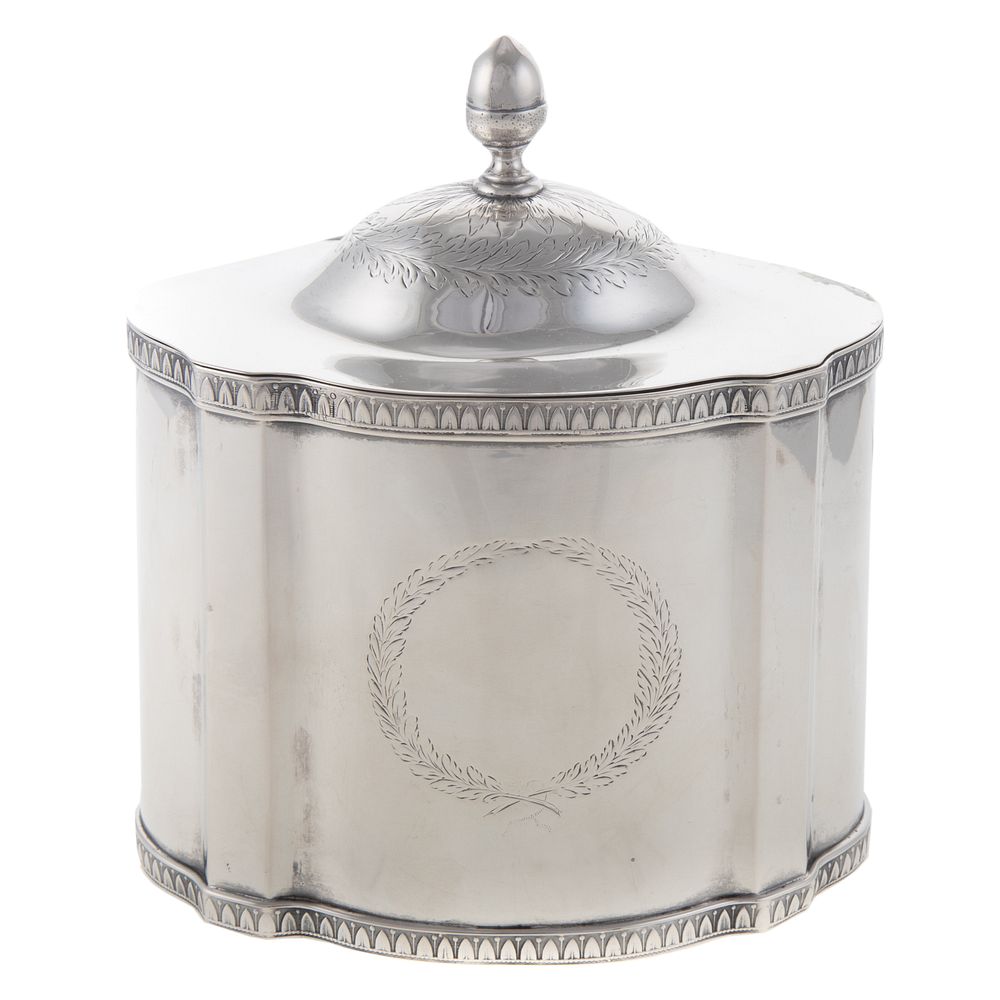 Appraisal: American Coin Silver Tea Caddy By William Adams New York