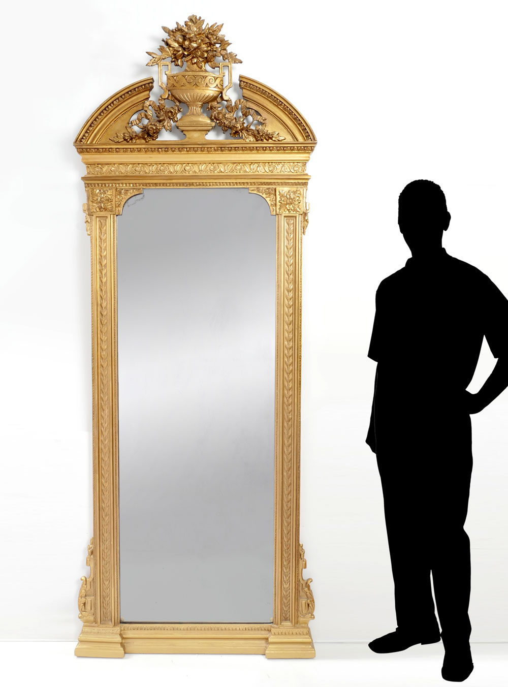 Appraisal: LARGE FRENCH VICTORIAN GILT PIER MIRROR Victorian French gilt pier