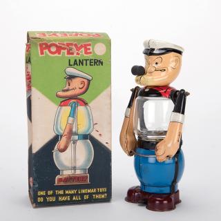 Appraisal: Popeye Lantern Popeye Lantern Japan Linemar Toys mid-twentieth century Battery