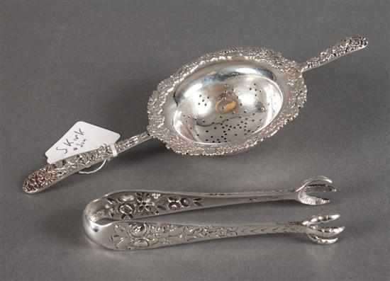 Appraisal: Two American silver serving pieces in the ''Repousse'' pattern S