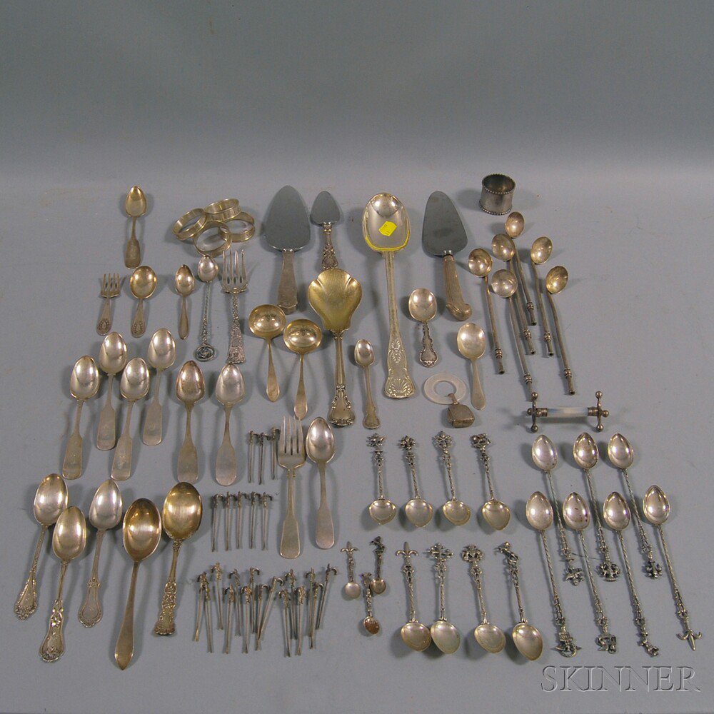 Appraisal: Group of Miscellaneous Mostly Sterling and Coin Silver Flatware including