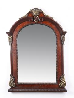 Appraisal: Carved and parcel gilt mahogany mirror h Carved and parcel