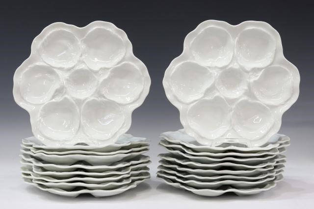 Appraisal: lot of French Limoges porcelain oyster plates early th c