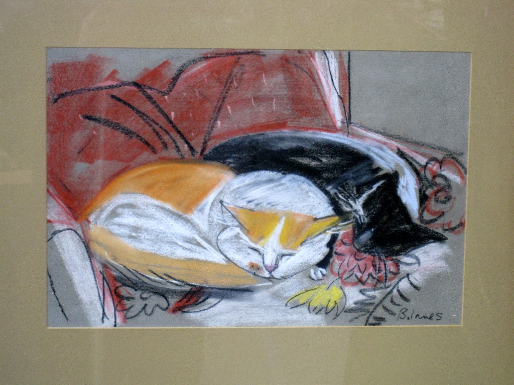 Appraisal: BRIAN INNES Pastel 'Max and Grace' signed recto and with