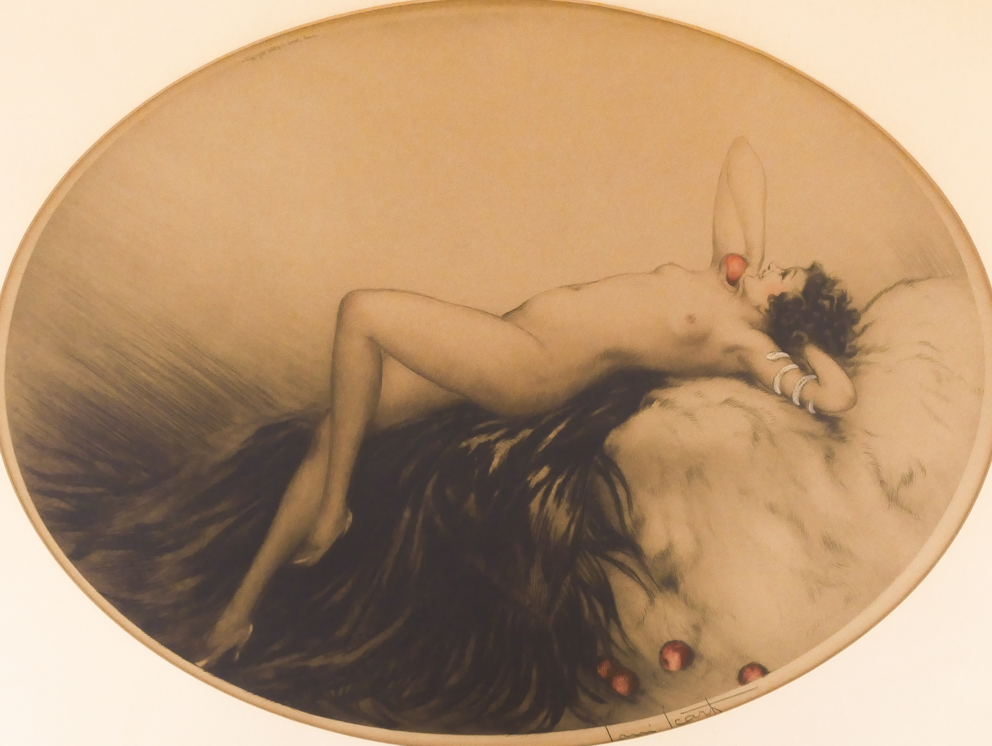 Appraisal: Louis Icart - French ''Eve'' Aquatint Etching ''x '' Impression