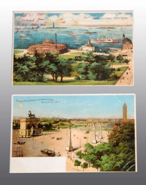 Appraisal: Lot of New York Hold to Light Postcards Description First