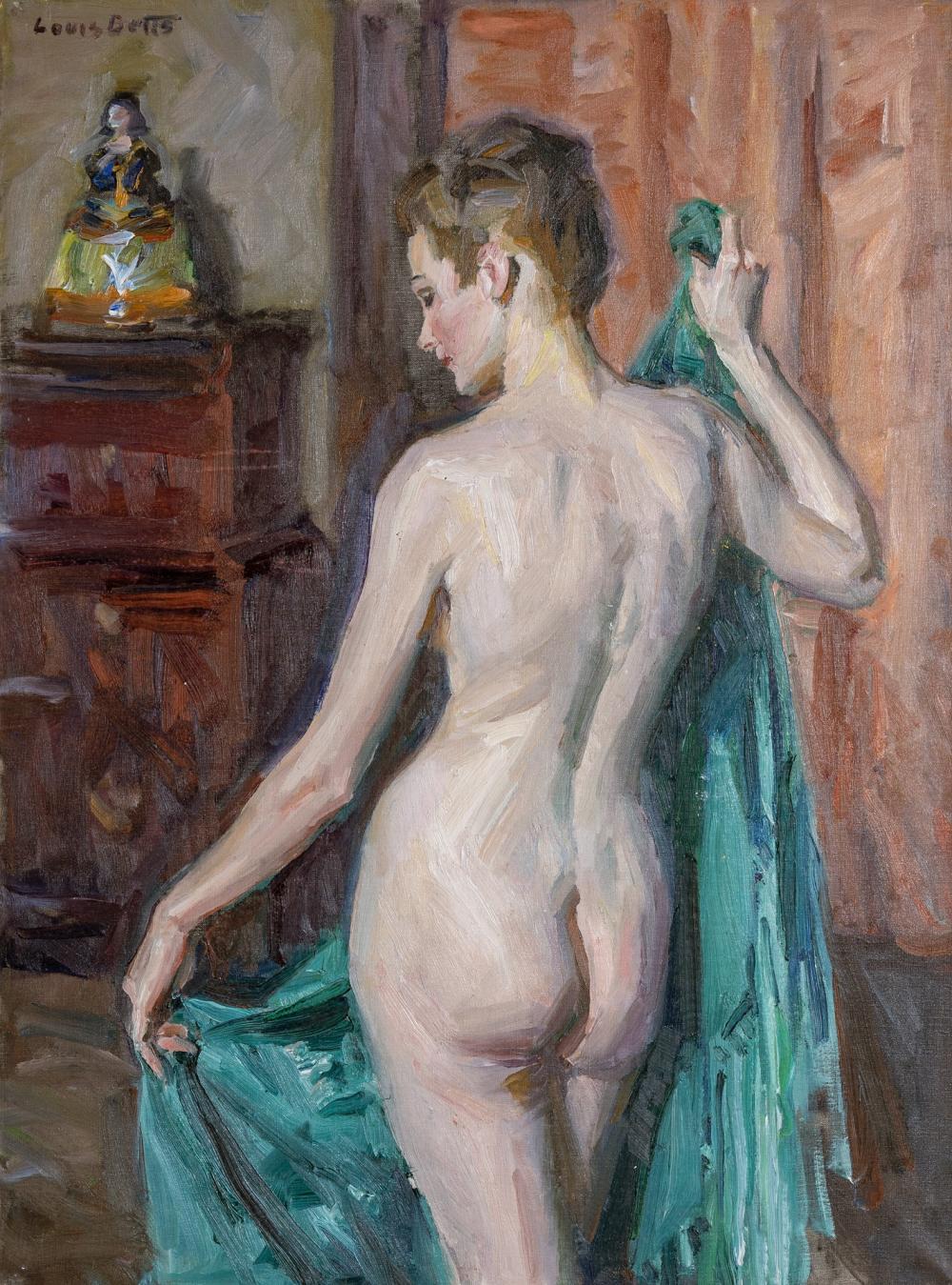 Appraisal: LOUIS BETTS American - After the Bath oil on canvas