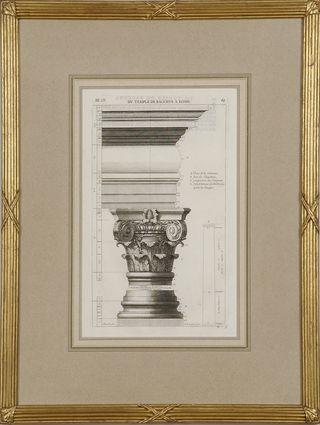 Appraisal: GROUP OF TWELVE ARCHITECTURAL ENGRAVINGS IN GILTWOOD FRAMES Each approx