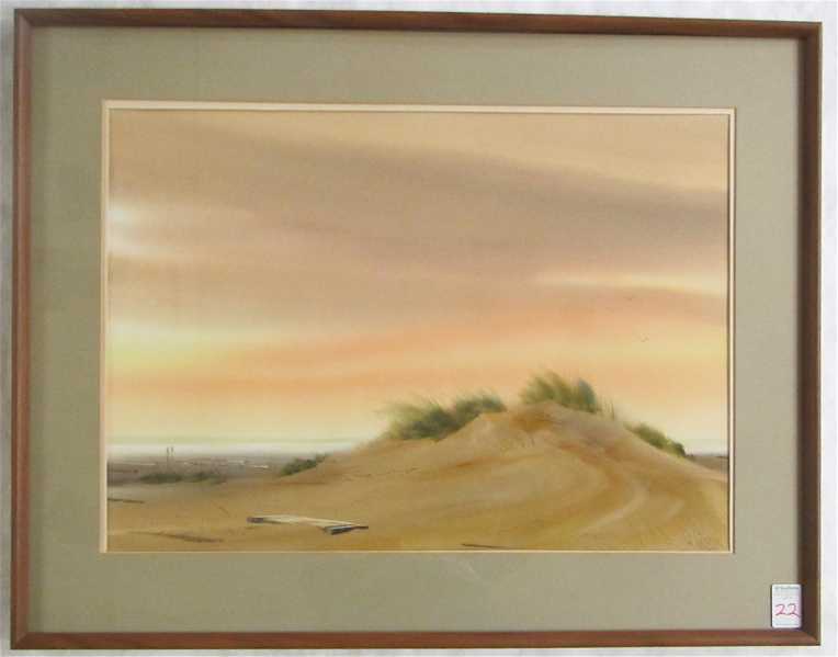 Appraisal: CHARLES MULVEY WATERCOLOR ON PAPER Oregon - Coastal landscape with