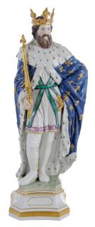 Appraisal: Meissen Figure of King in Blue Robes German late th