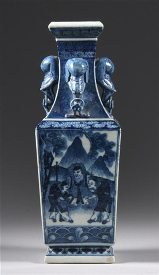 Appraisal: CHINESE BLUE AND WHITE PORCELAIN VASE Qianlong underglazed blue seal