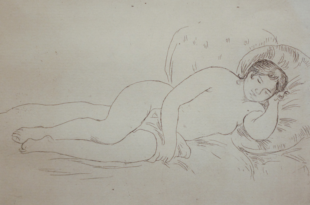 Appraisal: PIERRE AUGUST RENOIR ETCHING French - Femme nue Couche Delteil