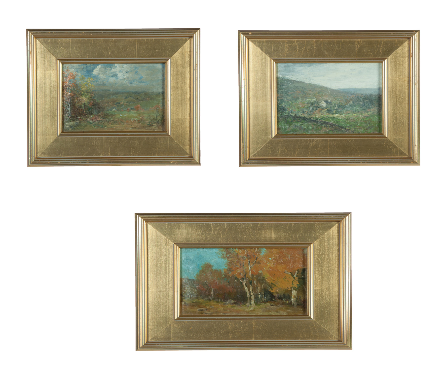 Appraisal: THREE LANDSCAPES BY EDWARD LOYAL FIELD NEW YORK ILLINOIS -