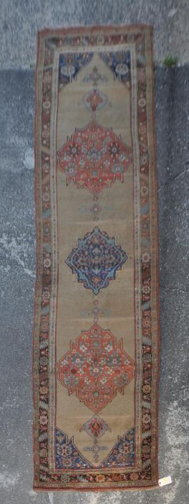 Appraisal: Bijar Carpet Runner long wide Moth damage throughout All rugs