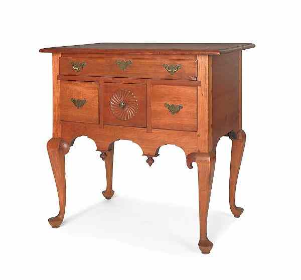 Appraisal: Queen Anne style cherry lowboy early th c h w