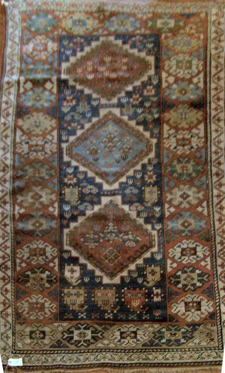 Appraisal: A Gendje rug late th early th century the blue