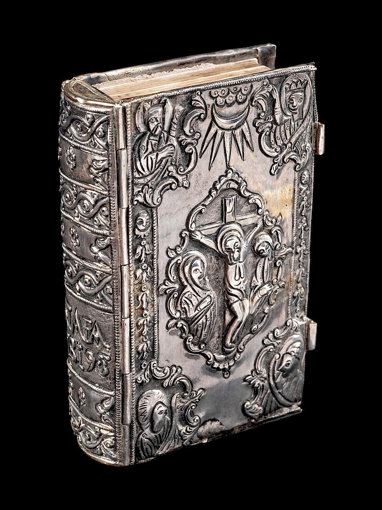 Appraisal: An Eastern European Silver-Mounted Pocket Book An Eastern European Silver-Mounted