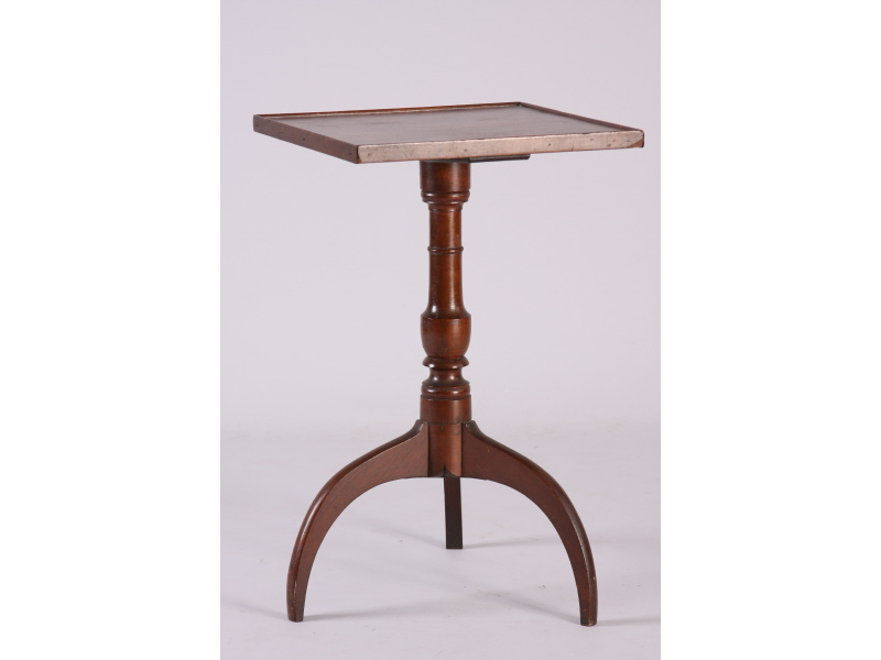 Appraisal: Tray Top Candlestand New England Early th c cherry wood