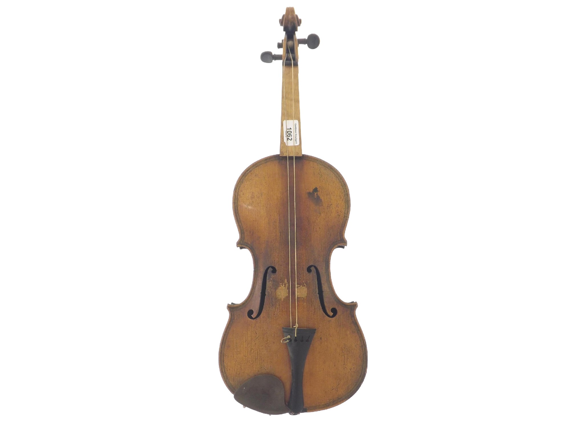 Appraisal: Late th century double purfled violin cm