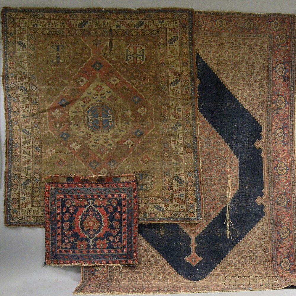 Appraisal: Shirvan Rug Senneh Rug and a Hamadan Bagface East Caucasus