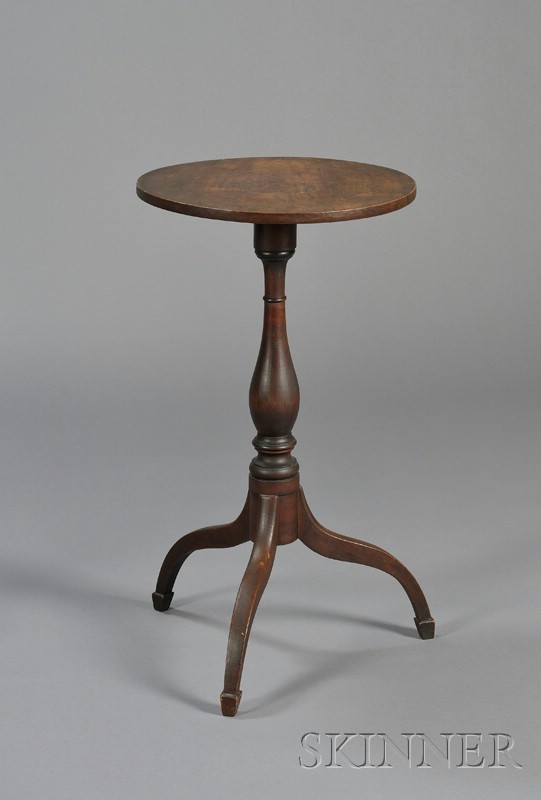 Appraisal: Federal Cherry Candlestand New England c the circular top on