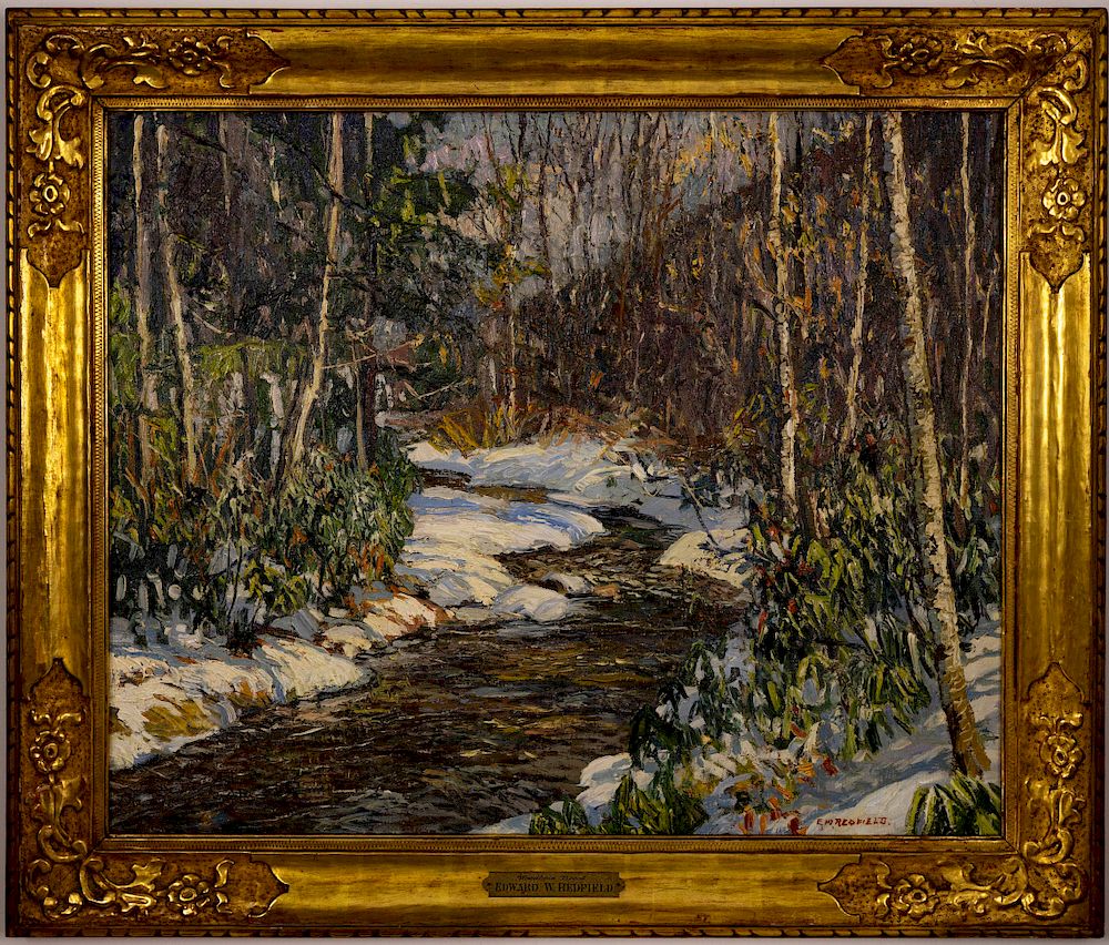 Appraisal: Edward Willis Redfield - Woodland Brook Lot Edward Willis Redfield