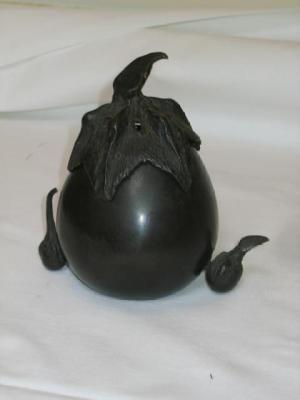 Appraisal: A JAPANESE BRONZE INCENSE BURNER in the form of a