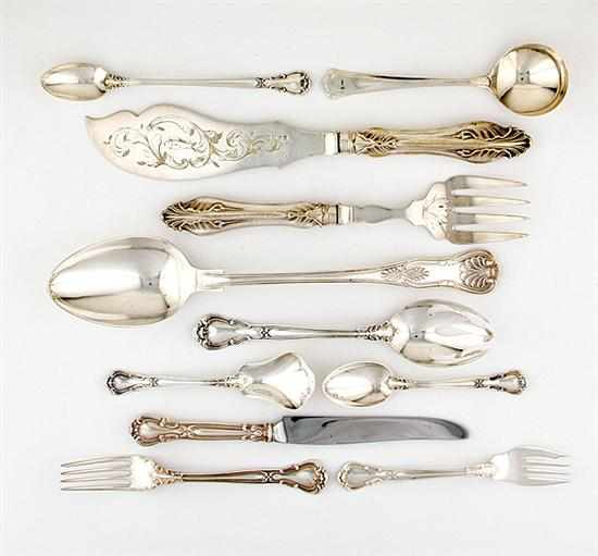 Appraisal: Gorham sterling flatware circa Chantilly pattern comprising hollow handle knives