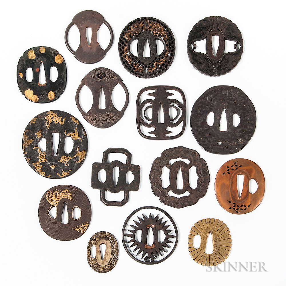 Appraisal: Fifteen Assorted Tsuba s Fifteen Assorted Tsubas Japan Muromachi and