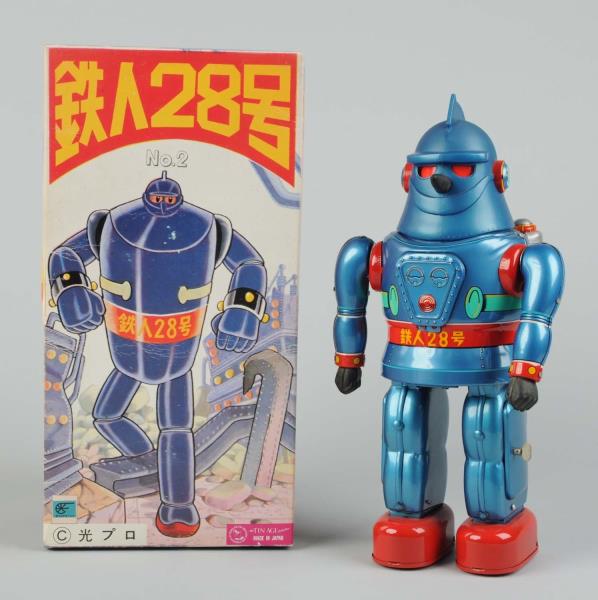 Appraisal: Tin Litho Painted Battery-Opt Tetsujin Robot O B Contemporary Made